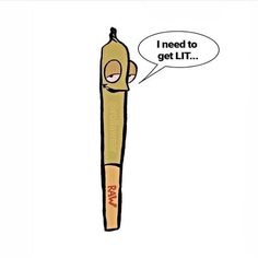 a cartoon drawing of a banana with a message bubble saying i need to get lit