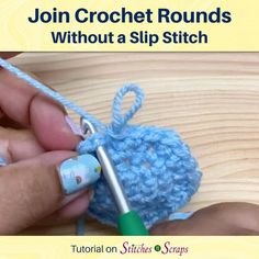 crochet rounds with a slip stitch