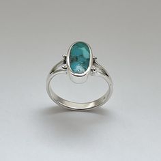 Sterling Silver Oval Genuine Turquoise Ring, Silver Ring, Turquoise Stone Ring, Boho Ring Silver Stone Rings Women, Reset Ideas, Stone Ring Design, Funky Rings, Gold Temple Jewellery, Silver Rings Simple, Gold Rings Simple, Silver Rings With Stones