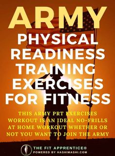 Army PRT Drill Exercises - Learn how to use the Physical Readiness Training drill exercises whether you want to be a fit soldier or warrior at home!

army prt exercises | Army Basic Training, Warrior Training, Training At Home, Card Workout, Muscular Endurance, Compound Exercises, How To Lean Out, Training Exercises, Military Training