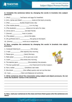 the worksheet for subject object in english and spanish are shown with pictures on it