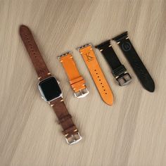 Introducing our Brown Leather Apple Watch Band - a perfect blend of timeless style and functionality. Crafted from high-quality brown leather, this watch band seamlessly combines sophistication with durability. Designed to fit Apple Watches in sizes 38mm, 40mm, 41mm, 42mm, 44mm, 45mm, and 49mm, our leather band ensures a snug and comfortable fit for every wrist. The rich brown hue adds a touch of classic elegance to your Apple Watch, making it a versatile accessory suitable for both casual and f Brown Leather Strap Rectangular Watch, Brown Leather Strap Watch Accessories For Everyday, Everyday Brown Watch With Leather Strap, Everyday Brown Watch With Bracelet Strap, Brown Everyday Watch With Bracelet Strap, Classic Brown Apple Watch Band For Everyday Use, Brown Rectangular Watch Accessories With Bracelet Strap, Brown Rectangular Bracelet Strap Watch Accessories, Classic Brown Rectangular Apple Watch Band