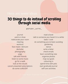 Things To Replace Social Media, Addicted To Scrolling, Stuff To Do Instead Of Scrolling, Things To Make Pinterest Boards About, Do This Instead Of This, Things To Do To Feel Productive, Things To Do Instead Of Scrolling On Your Phone, Things To Do When Bored Instead Of Phone, Things To Do Besides Social Media