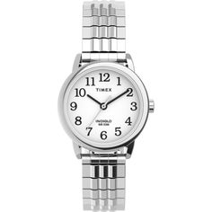 We took a modern approach to our classic 1977 Easy Reader watch with refined modern touches to its silver-tone case, easy-to-read white dial on our easily-adjustable Perfect Fit stainless-steel expansion band-bringing together simplicity and effortless style.Supplier Model #: TW2V05800Manufacturer Part Number: SILVERTONE WOMEN'S: TW2V05800 Classic Stainless Steel Watch Accessories For Everyday, Classic Everyday Stainless Steel Watch Accessories, Classic Adjustable Watches With Analog Display, Classic White Gold Watch With Analog Display, Classic Round Adjustable Watch Accessories, Classic Watches With Jubilee Bracelet And Round Dial, Timeless White Watch With Stainless Steel Clasp, Classic Watches With Jubilee Bracelet, Classic Stainless Steel Watch Bands With Polished Finish