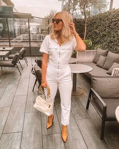 Ruby Holley on Instagram: “Just when I thought I couldn’t love the boiler suit trend anymore ... @topshop bring out a short sleeve version 🙌🏼 whole outfit is linked…” Ruby Holley, Skirt Suits, Trendy Street Style, Complete Outfits, Short Suit, Street Style Outfit, Pretty Cool