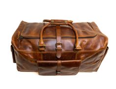 Genuine Leather Travel Duffel Bag. PURE LEATHER: Bags are made of full grain genuine leather. Vintage inspired design combined with the distressed leather gives a rich classy look. SIZE: 22''x 10'' x 10", Exterior side pockets slot designed for easy access to stow your Shoes, Open Pockets within the front pocket can be a great place for your belongings like mobile phone, wallet, headphones. Use it for a mini vacation, gym or for just running around town; this leather weekender bag will certainly Leather Bags For Overnight Trips, Rectangular Bags With Leather Lining For Overnight Trips, Leather Rectangular Satchel For Overnight Trips, Rectangular Satchel With Leather Lining For Overnight Trips, Business Rectangular Weekender Bag With Leather Backing, Leather Briefcase For Overnight Trips, Rectangular Leather Duffle Bag With Smooth Grain, Rectangular Smooth Grain Duffle Bag For Daily Use, Rectangular Textured Leather Travel Bag