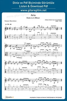 Losinthal - Aria - Classical Guitar Free Sheet Geometry