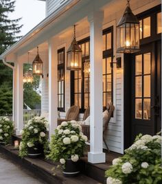 Front Porch Rambler, Front Porch Single Story House, Hip Porch Roof, Farmhouse Side Porch, Low Country Front Porch, Rambler Front Porch, Single Story Front Porch, Landscaping For Colonial Style Home, Added On Front Porch