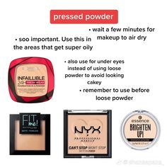 Oily Makeup, Powder Application, Beginners Eye Makeup, Simple Makeup Tips, Beauty Makeup Tutorial, Makeup For Black Skin, Makeup Artist Tips, Brown Skin Makeup