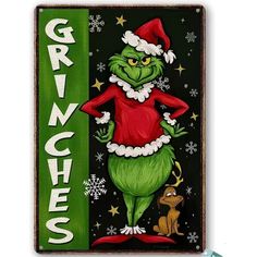 an image of the grinch christmas sign