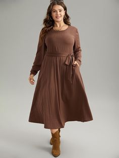 Plain Rib Knit Belted Pocket Dress Master Wardrobe, Dresses Plain, Trendy Dress, Clothing Plus Size, Sleeve Pattern, Modern Women, Pocket Dress, Sleeves Pattern, Trendy Dresses