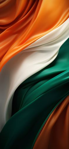 the flag of ireland is waving in the wind with its colors red, white, and green