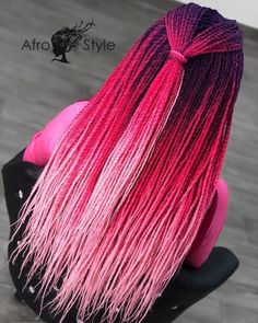 Purple And Pink Braids, Purple Box Braids, Rasta Hair, Pink And Black Hair, Blond Ombre, Hot Hair Colors, African Hair Braiding Styles, Box Braids Hairstyles For Black Women