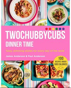 the cover of two chubby clubs dinner time by james anderson and paul ankerson