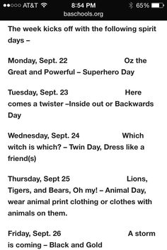 an iphone screen showing the daily schedule for this week's event, which is being viewed on twitter