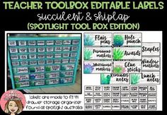 teacher's toolbox editable labels for the classroom