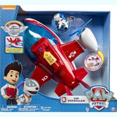 the paw patrol airplane is in its box