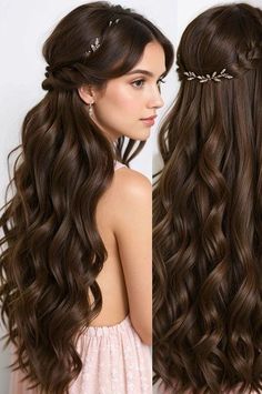 Wedding Hairstyle Ideas For Long Hair, Beautiful Wedding Hairstyles Long Hair, Hairstyle For Wedding Long Hair, Long Hairstyles Bride, Haïr Style Bride Wedding, Hairstyle In Wedding, Very Long Hair Styles, Long Head Hairstyles, Hairstyle For Mehendi