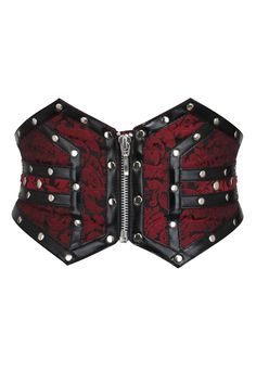 Studded Maroon Corset Inspired Belt Maroon Corset, Belt Collection, Style Corset, Goth Corset, Red Corset, Corset Belt, Corsets And Bustiers, Clothing Details, Corset Lingerie