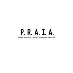 the words prai are written in black and white