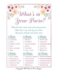 a sign that says what's in your purse? with flowers and leaves on it