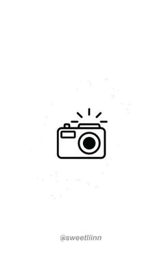 the camera icon is shown in black and white