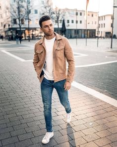 5 Coolest Outfits You Can Steal To Look Great #streetstyle #mensfashion Casual Night Out Outfit, White Sneakers Men, Mens Fashion Casual Outfits, Stylish Mens Outfits, Men Street, Men Fashion Casual Outfits