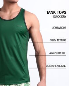 Lightweight Quick Dry Sweat Proof / Moisture wicking Engineered Printing Holds Shape Wash/Sun-resistant Pilling Resistance 4-way stretch Antibacterial Brunch Summer, Workouts Running, Running Dog, Engineer Prints, Edm Festival, Tops For Men, Gym Tank Tops, Casino Royale, Green Tank Top