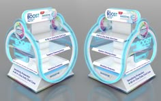 two display cases for toothbrushes are shown in the same color and size as they appear