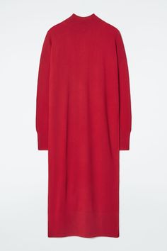 This maxi sweater dress offers a refined take on fall/winter knitwear. It's crafted from premium merino wool in a cherry-red tone and has a turtleneck, dropped shoulders and slits at the hemline. Regular fitRibbed trimsThis product contains Responsible Wool Standard TE-00047206 (RWS) wool fiber from farms certified to animal welfare and land-management requirements Shell: 100% Merino wool. Excluding trims / Machine wash Back length of size S is 47.63" / Model wears a size S Maxi Sweater Dress, Maxi Sweater, Red Turtleneck Sweater, Winter Knitwear, Red Tone, Sweater Maxi Dress, Red Turtleneck, Turtleneck Dress, Land Management