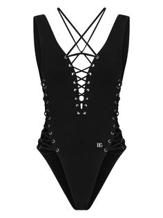 Dg Logo, Black One Piece Swimsuit, Versace Outfit, Costume Intero, Black Swimwear, Dolce E Gabbana, Back Women, Black Swimsuit, Dolce & Gabbana