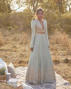 it's time to trade in your wardrobe for something pastel and new! Get this show stealer lehenga from @payalsinghal Very Simple Wedding Dress, Very Simple Wedding, Blouse Designs Aari Work, Lehenga Inspiration, Blouse Maggam Work, Payal Singhal, Maggam Work Blouse, Indian Outfits Lehenga