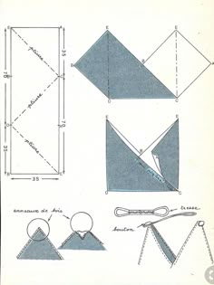 the instructions for how to make an origami kite