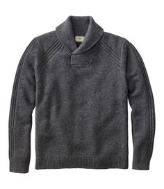 A handsome shawl-collar sweater made of 100% merino wool for luxurious softness, in a season-spanning midweight knit. Traditional Fit: Relaxed through the chest, sleeve and waist. 100% merino wool. Handwash, dry flat. Versatile midweight knit transitions easily between seasons. Premium merino wool yarns, with ribbed detailing. Classic shawl-collar styling. Ribbed trim. | Men's Rangeley Merino Sweater, Shawl-Collar, Merino Wool Fitted Wool Sweater With Shawl Collar, Elegant Wool Sweater With Shawl Collar, Fitted Shawl Collar Cozy Sweater, Fitted Cozy Sweater With Shawl Collar, Cozy Fitted Sweater With Shawl Collar, Winter Cashmere Sweater With Shawl Collar, Wool Sweater With Shawl Collar For Cold Weather, Fitted Wool Polo Sweater For Fall, Classic Merino Wool Sweater With Shawl Collar