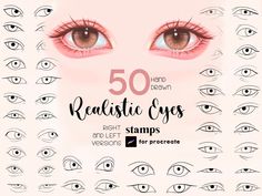 the 50 realistic eyes and how to draw them for photoshopped in adobe format