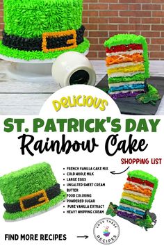 the st patrick's day rainbow cake is on sale