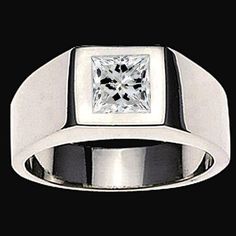 Men's Princess Cut Earth Mined Diamond Ring METAL SPECIFICATIONS White Gold 14K STONE SPECIFICATIONS Stone Name : Diamond Stone Cut : Princess Stone Details : There is one princess cut diamond in the center in a flush setting approx. 1 carat (Approx. Size 5.2 x 5.2 mm) in the ring. Natural earth mined diamond. Approx. Age of Diamonds : Over a Billion years old Place of Formation : At depths between 93 to 155 miles in the Earth mantle Color : F Clarity : VS1 Total : Approx. 1 Carat RING SPECIFICA 1 Carat Ring, Flush Setting, Earth's Mantle, Real Diamond Rings, Diamond Ring Princess Cut, Princess Ring, Princess Cut Diamond, Ring Metal, Diamond Solitaire Rings