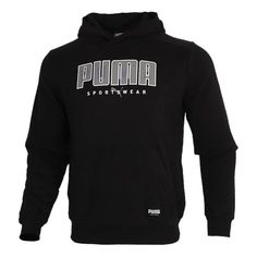 Men's Puma Athletics Casual Pullover Long Sleeves hooded Sports Black 586462-01 Sports Hoodies, Casual Pullover, Stylish Sneakers, Black Hoodie, Perfect Pair, Long Sleeves, Sports, Sneakers, Long Sleeve