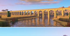 two different views of a bridge over water