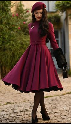 Fashion Through The Decades, Fancy Dresses Long, Paris Outfits, Trendy Fall Outfits, Feminine Dress, Looks Chic, Feminine Outfit, Mode Vintage, Looks Vintage