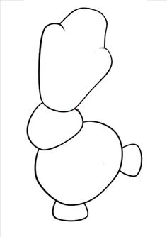 a drawing of a cartoon character in black and white