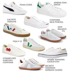 Latest Sneakers Fashion Men, White Shoes Outfit Men, Must Have Sneakers, Trendy White Sneakers, Minimal Sneakers, Nb Sneakers, White Sneakers Nike, Casual White Sneakers, Best White Sneakers