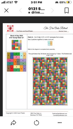 a screen shot of a web page with different colors and shapes