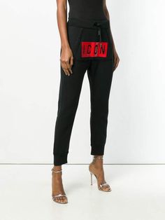 DSQUARED2 icon patch track pants #icon#patch#pants Patch Pants, Glam Rock, Infamous, Track Pants, Black Jeans, Sweatpants, Track