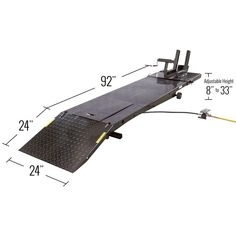 the diagram shows how to use an adjustable ramp for vehicles that are not in use