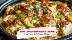 Effortlessly Simple Slow Cooker Ranch Crack Chicken Eating Better, Crockpot Soup Recipes, Crock Pot Soup, No Cook Desserts, Party Recipes, Crispy Bacon, Shredded Chicken, Skinless Chicken Breast, Few Ingredients