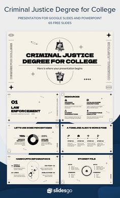 Criminal Justice Degree for College Presentation Slide Design, Abi Motto, Cv Inspiration