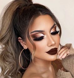 Maquillage Yeux Cut Crease, Evening Eye Makeup, Fall Makeup Trend, Classy Makeup, Day Makeup Looks, Eye Makeup Styles, Fall Makeup Looks, Makijaż Smokey Eye, Elegant Makeup