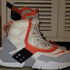 Nike Air Huarache Gripp, Worn Once. Box Not Included. Nike Orange Sneakers With Vibram Sole, Air Huarache, Nike Air Huarache, Orange Grey, Nike Men, Nike Shoes, Athletic Shoes, Men's Shoes, Man Shop