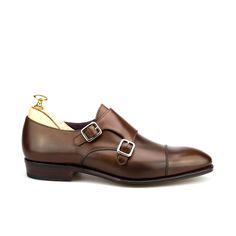 DOUBLE MONK STRAP IN BROWN VEGANO Luxury Goodyear Welted Monk Strap Shoes, Luxury Monk Strap Shoes For Galas, Luxury Brown Bridle Leather Monk Strap Shoes, Mens Monk Strap Shoes, Double Monk Strap Shoes, Double Monk Strap, Leather Industry, Monk Strap Shoes, Exclusive Shoes